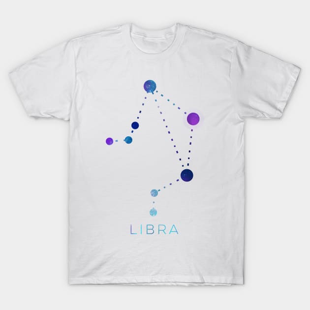 LIBRA STAR CONSTELLATION ZODIAC SIGN T-Shirt by deificusArt